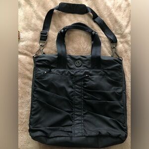 lululemon athletica Black Messenger Bag for Everyday Gym Use